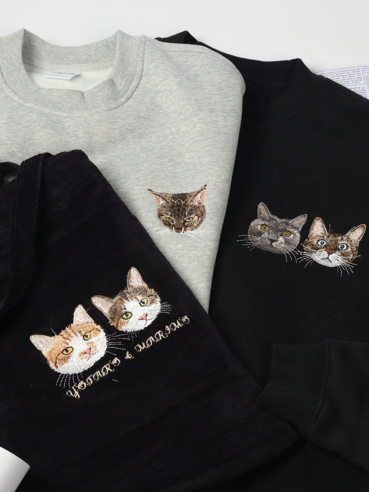 Custom Embroidered Pet Portrait Patch Sweatshirt