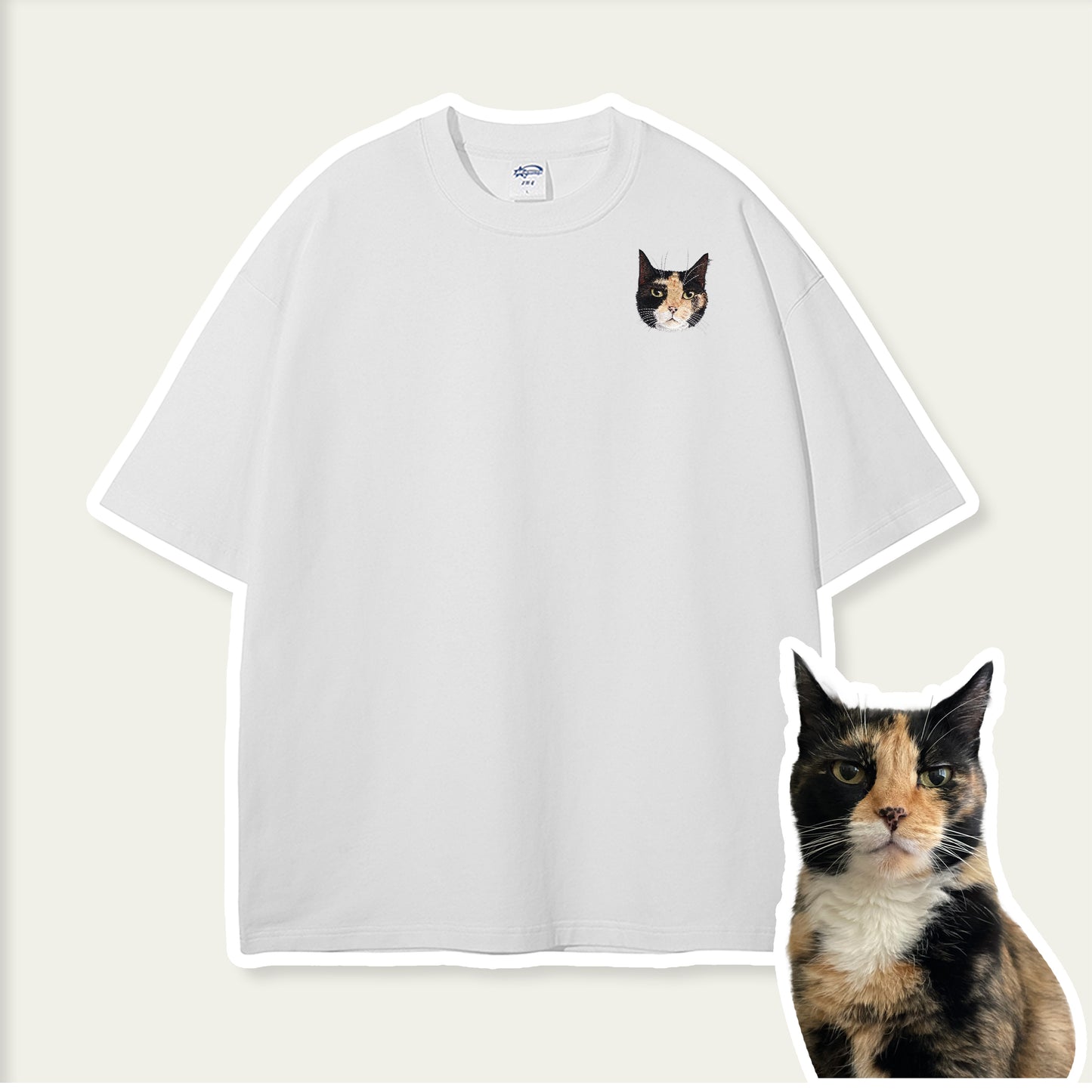 Custom Pet Embroidered T-shirt