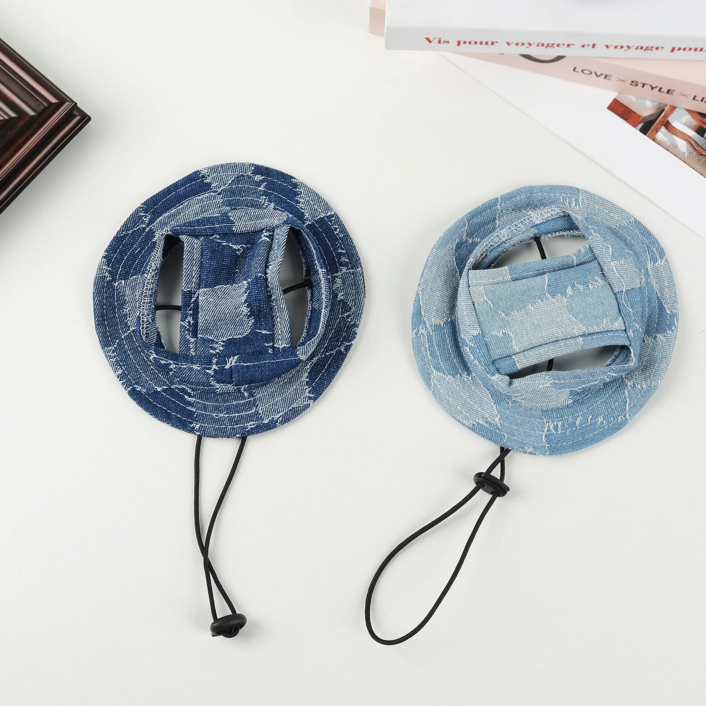 Ripped Denim Pet Bucket Hat