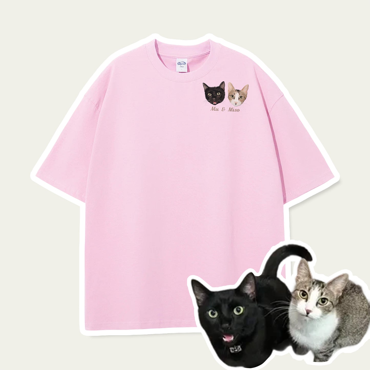 Custom Pet Embroidered T-shirt