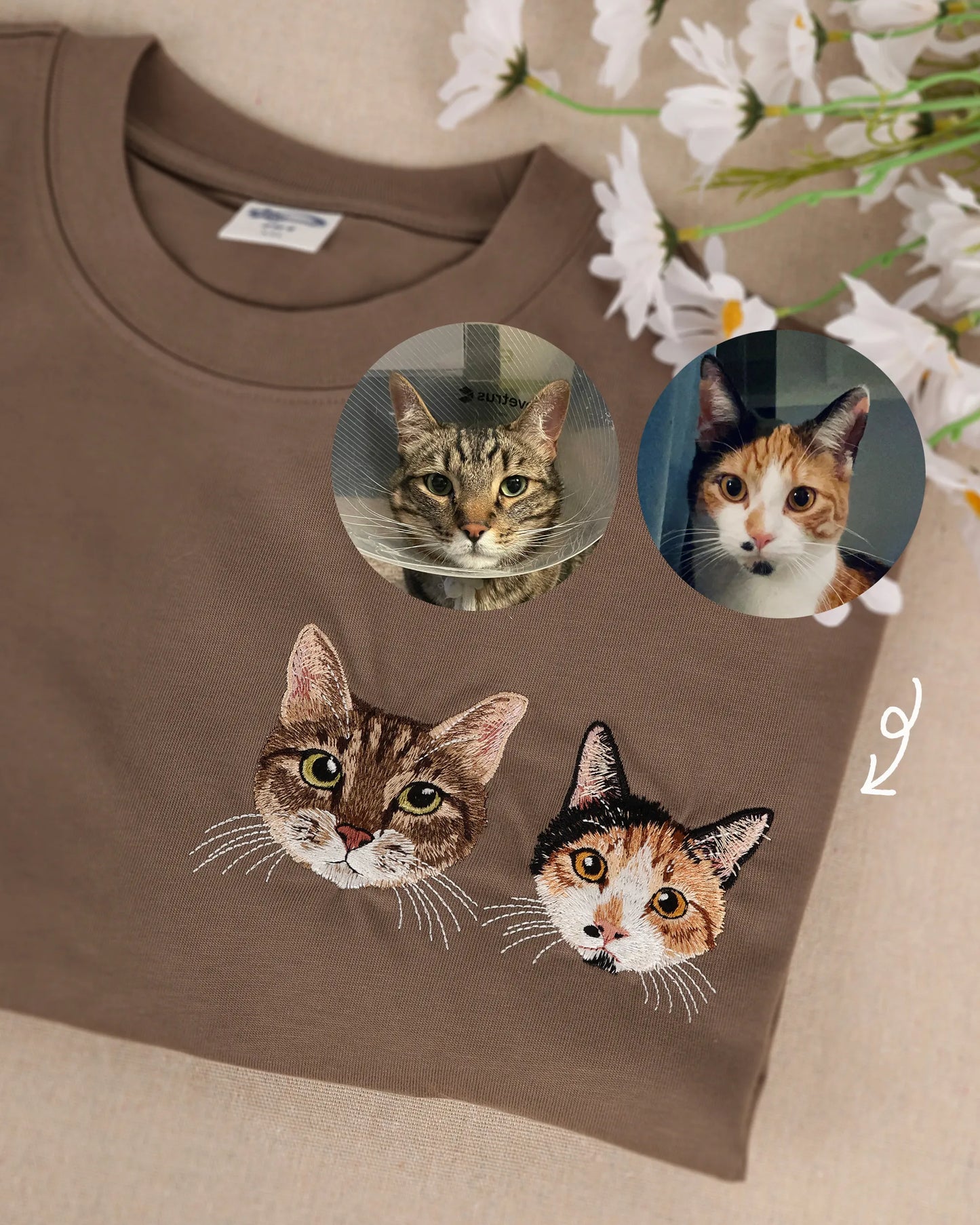 Aangepast geborduurd huisdier T-shirt