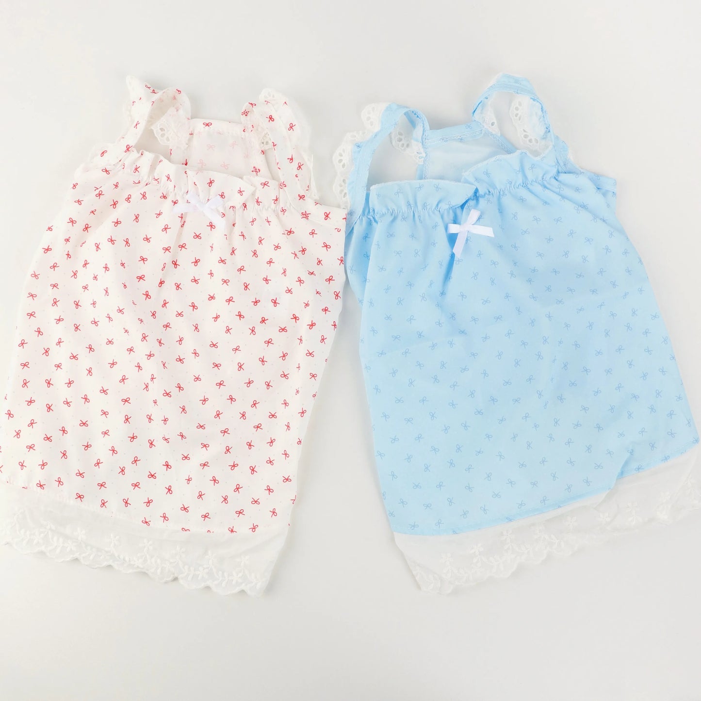 Lace Trim Bow Strap Dress