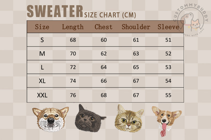 Custom Embroidered Pet Portrait Patch Sweatshirt