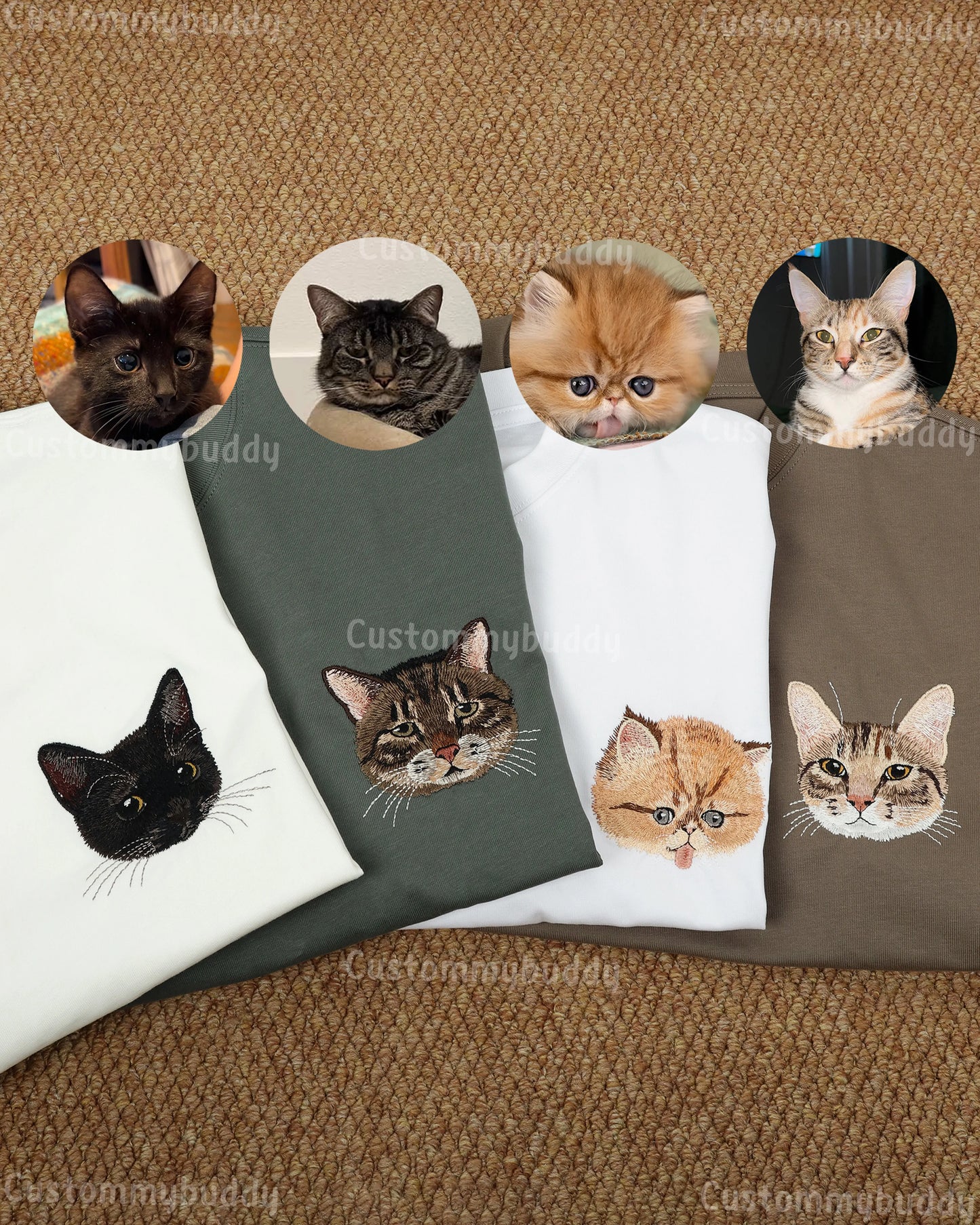 Aangepast geborduurd huisdier T-shirt