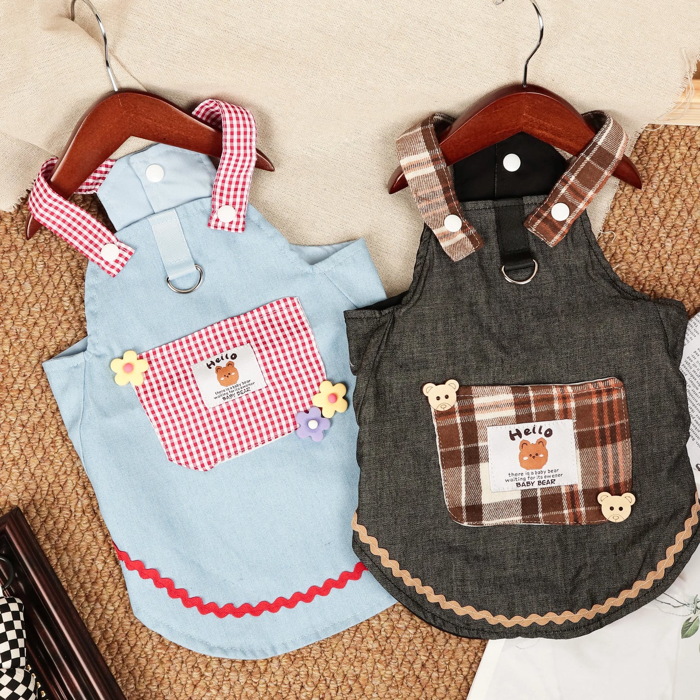 Denim Bear Pocket Dress