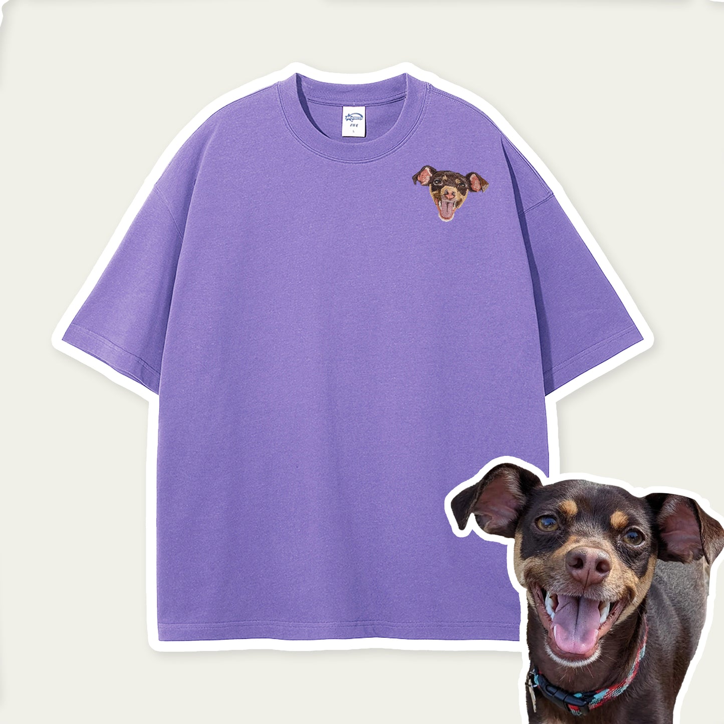 Custom Pet Embroidered T-shirt