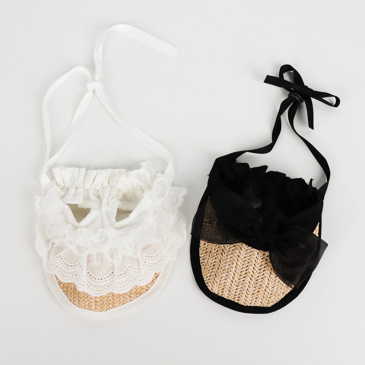 Cute Lace Straw Hat for Pets – French Vintage Summer Style