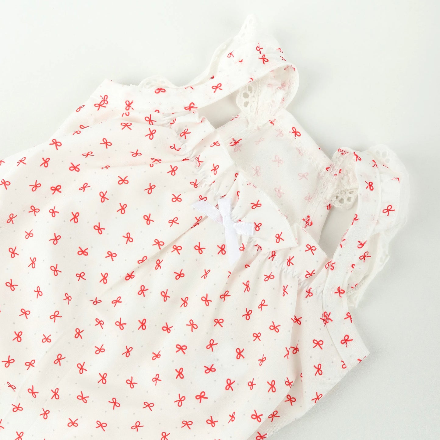 Lace Trim Bow Strap Dress