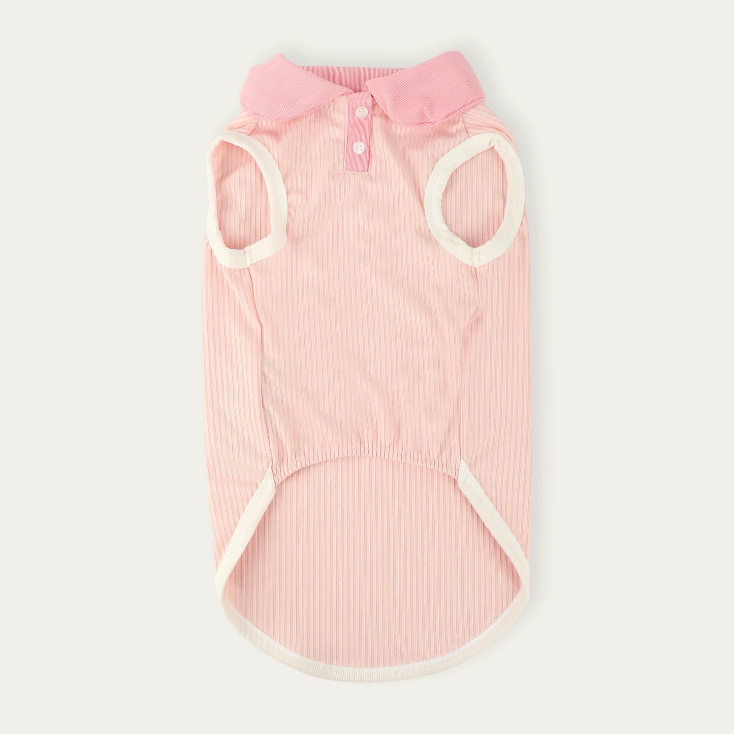 Sleeveless Pet Top with Contrast Collar