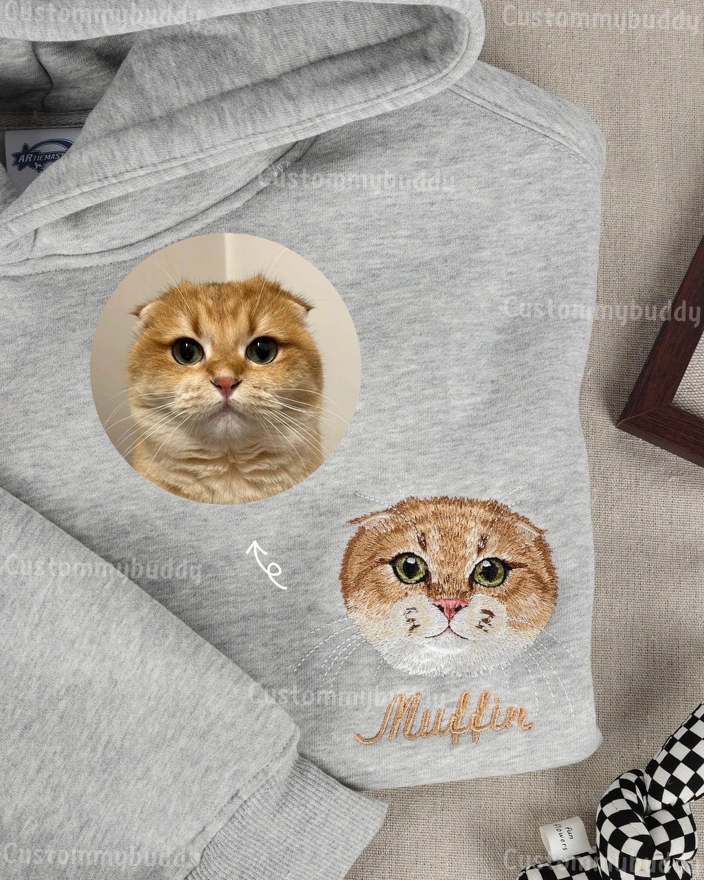 Custom Embroidered Pet Patch Hoodie