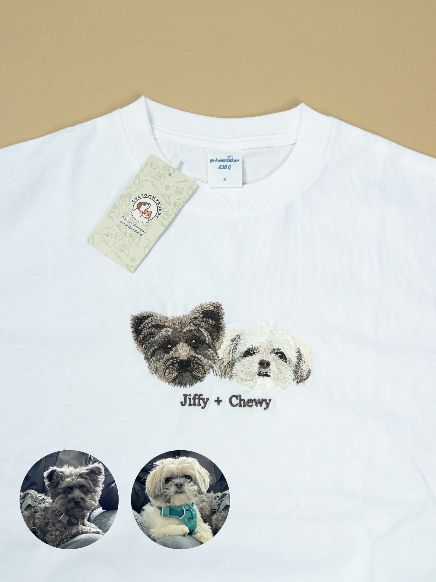 Custom Pet Embroidered T-shirt