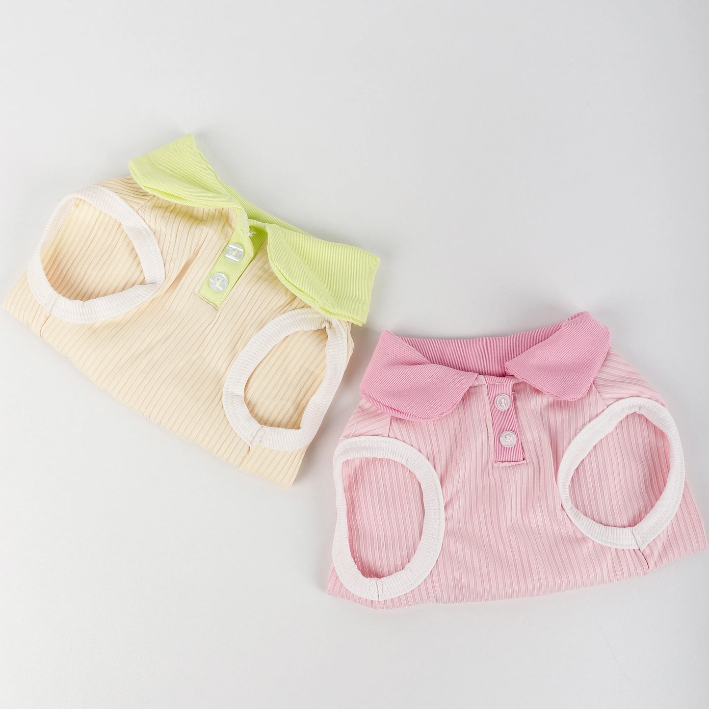 Sleeveless Pet Top with Contrast Collar