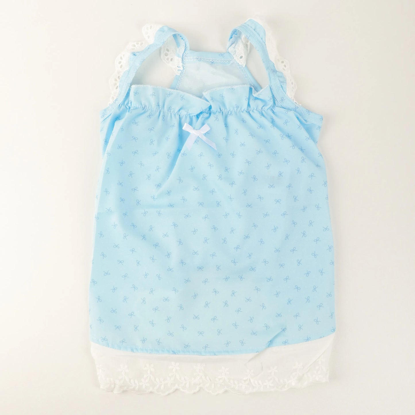 Lace Trim Bow Strap Dress