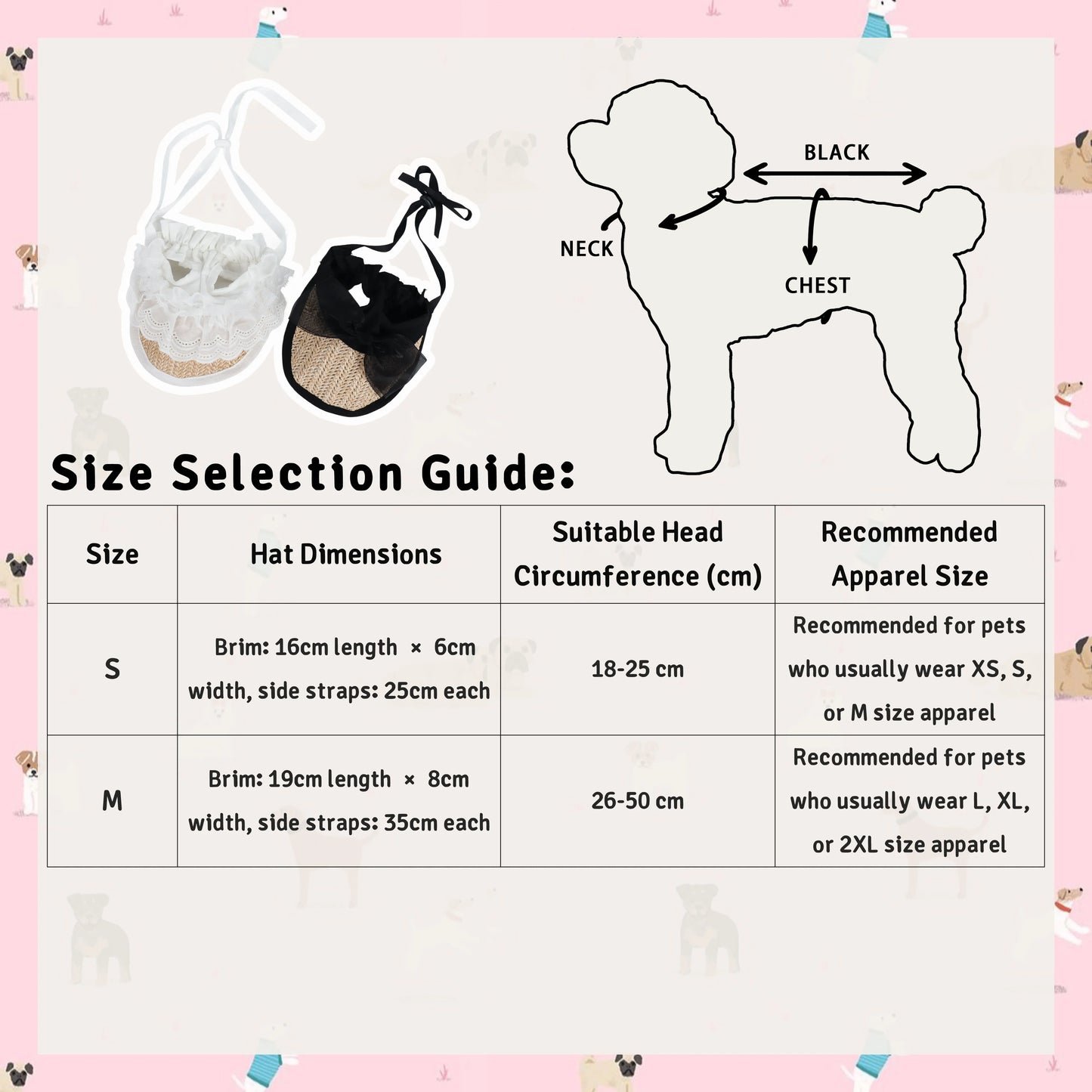 Cute Lace Straw Hat for Pets – French Vintage Summer Style