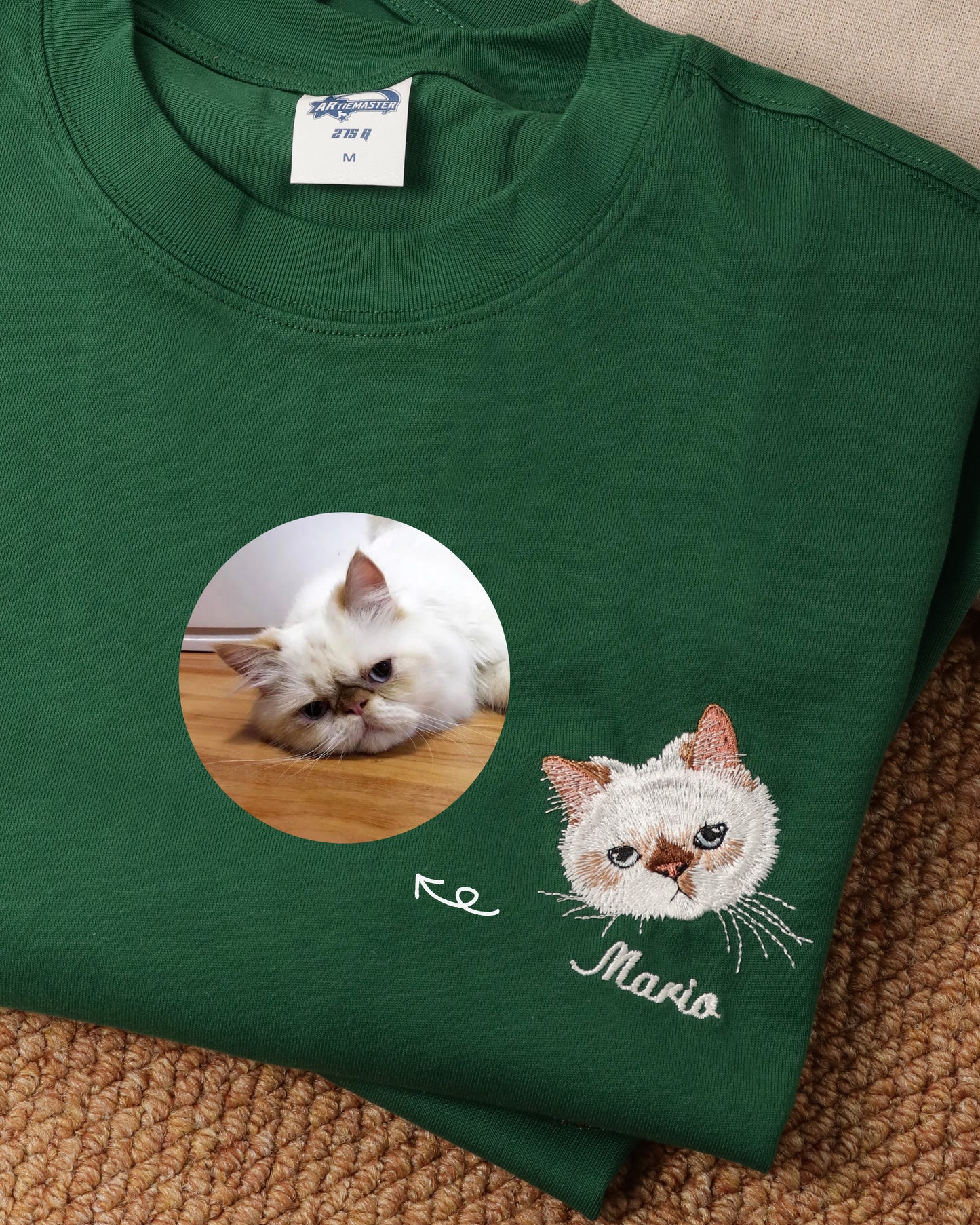 Aangepast geborduurd huisdier T-shirt