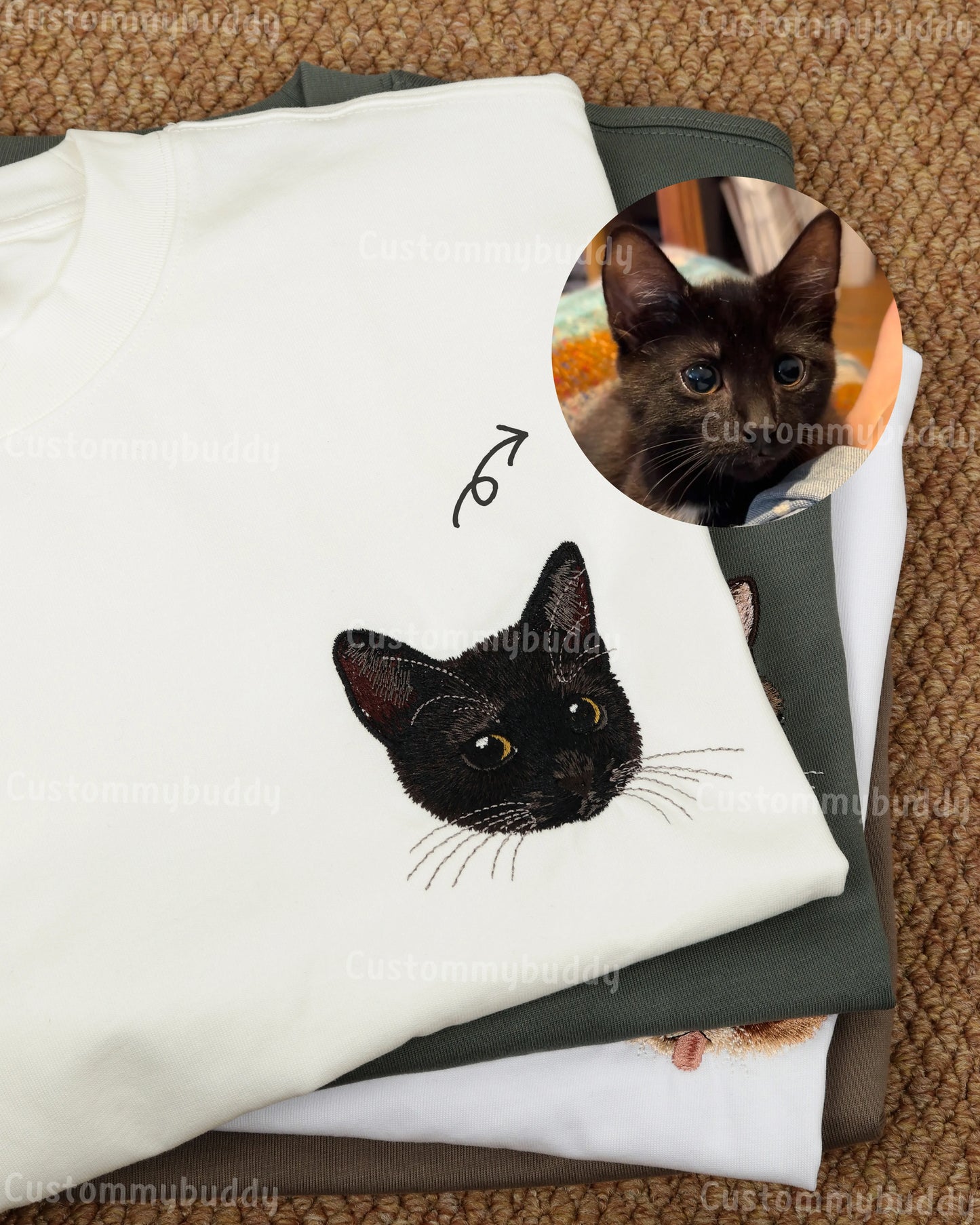Aangepast geborduurd huisdier T-shirt