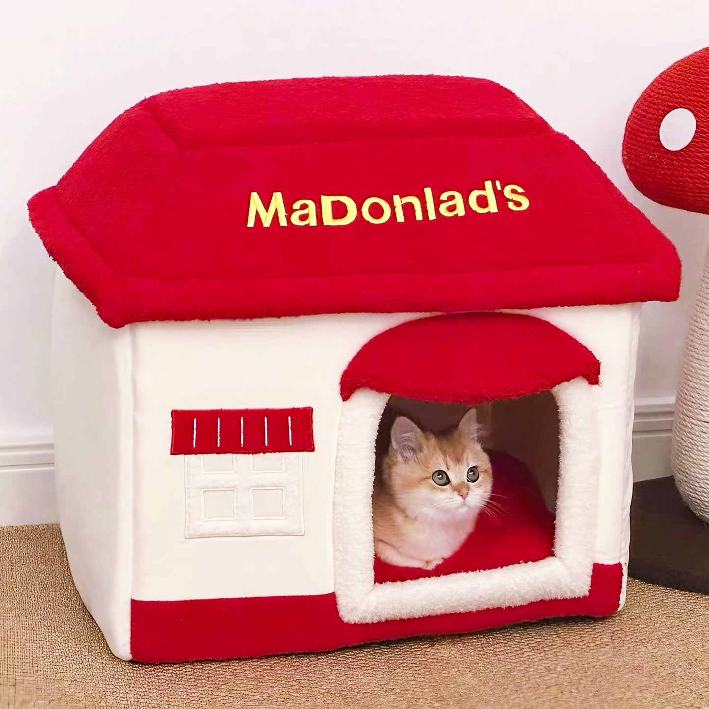 Cat House Bed – Cozy McDonald’s Style