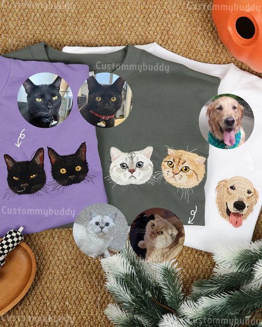Custom Pet Embroidered T-shirt