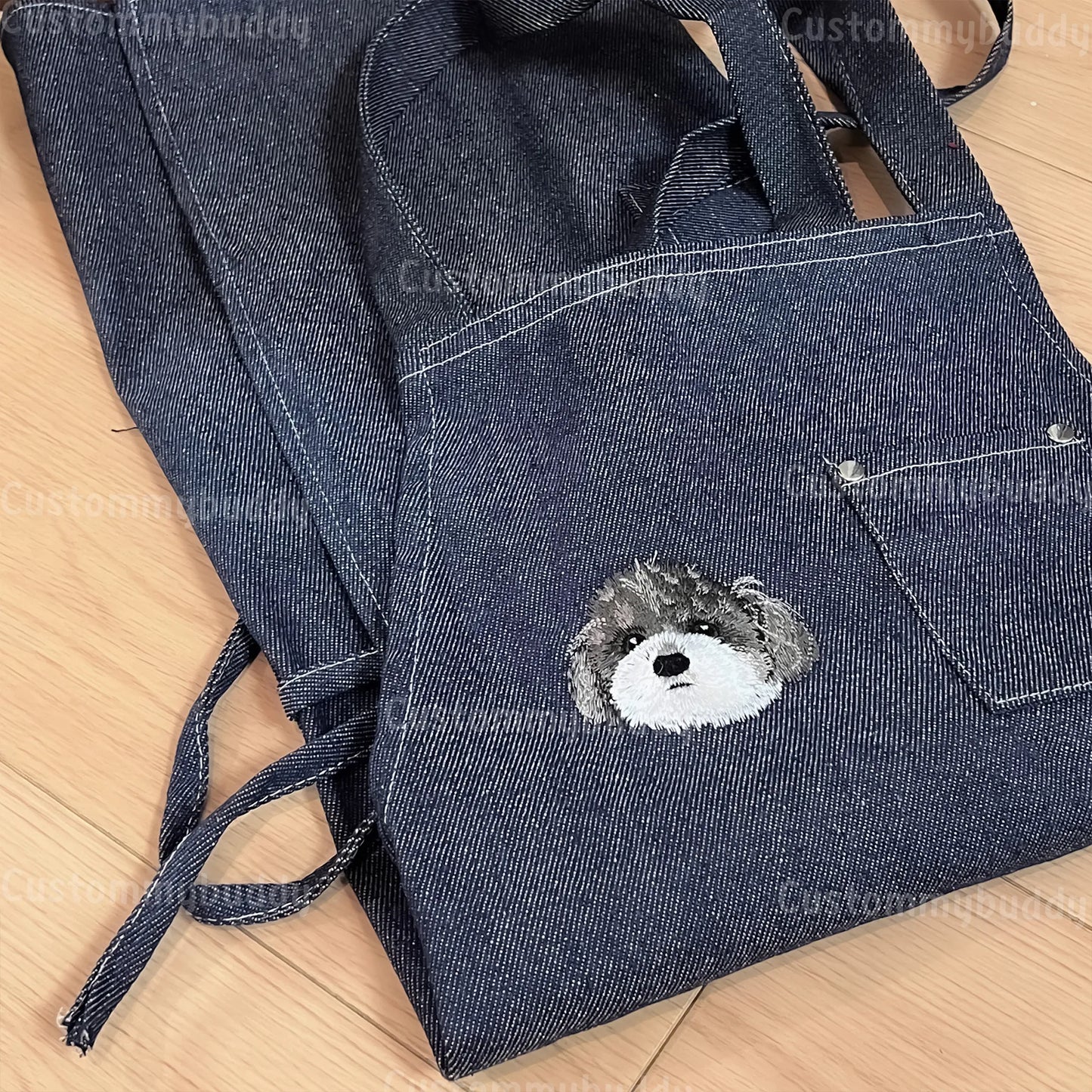 Custom Embroidered Denim Apron