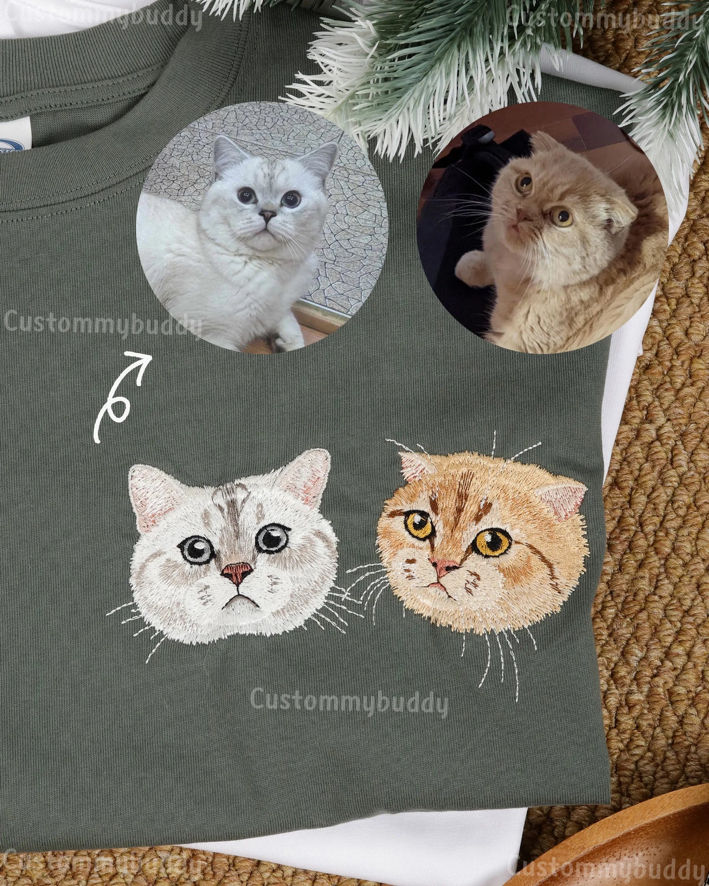 Custom Pet Embroidered T-shirt