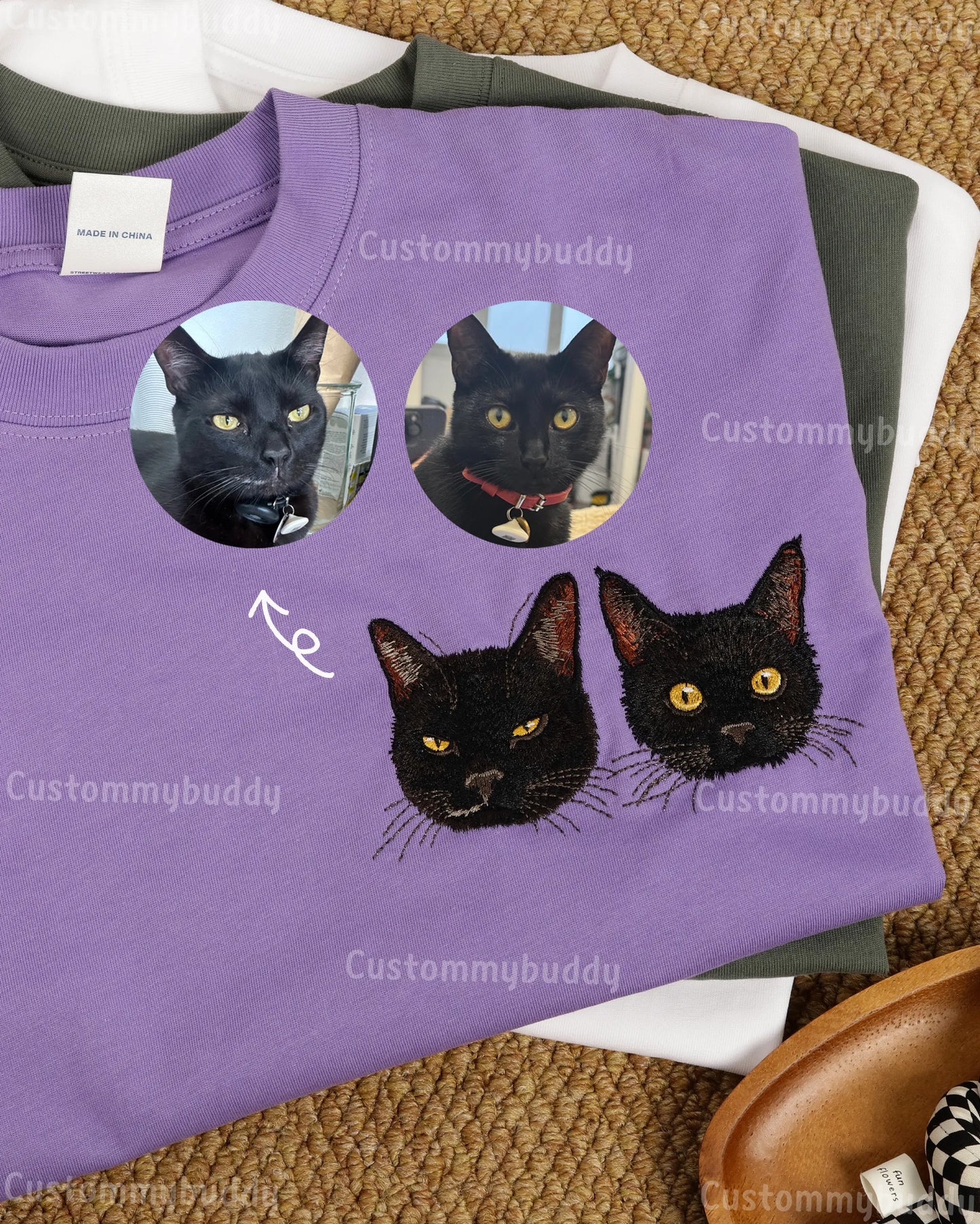 Custom Pet Embroidered T-shirt
