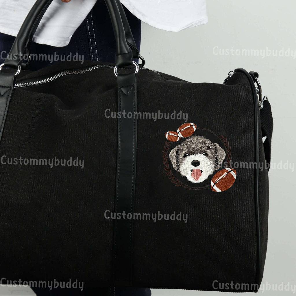 Custom Embroidered Pet Weekender Bag – product photo 3 of a custom embroidered bag