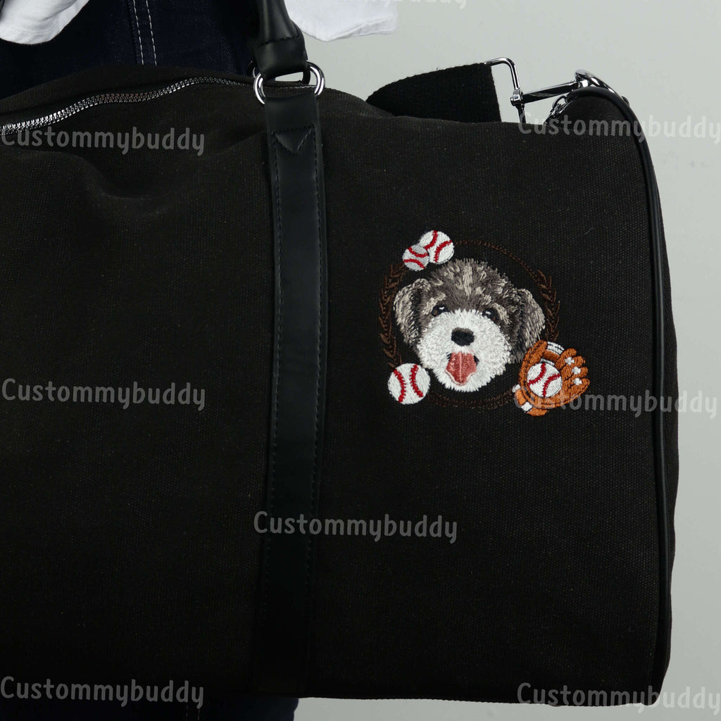 Custom Embroidered Pet Weekender Bag – product photo 4 of a custom embroidered bag
