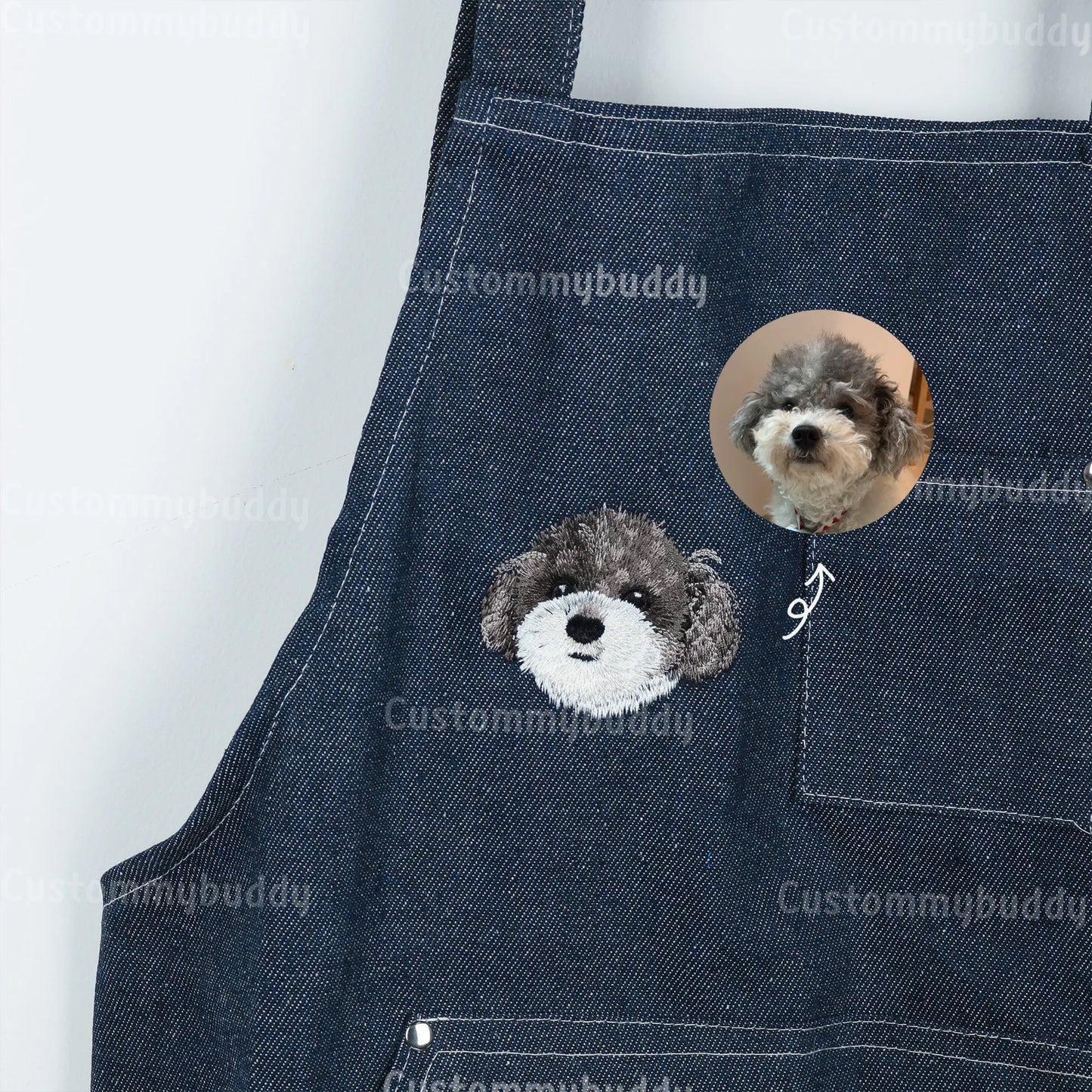 Custom Embroidered Denim Apron