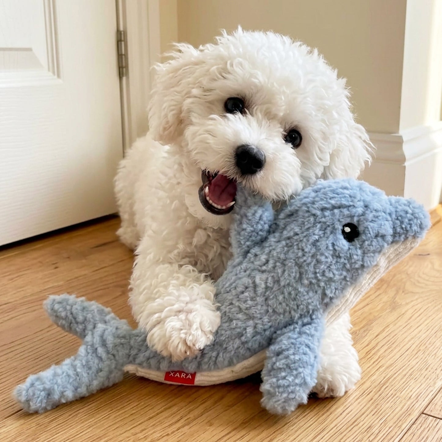Interactive Plush Dog Toy