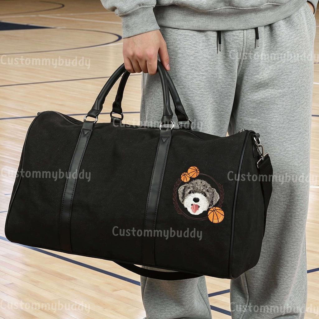Custom Embroidered Pet Weekender Bag – product photo 5 of a custom embroidered bag