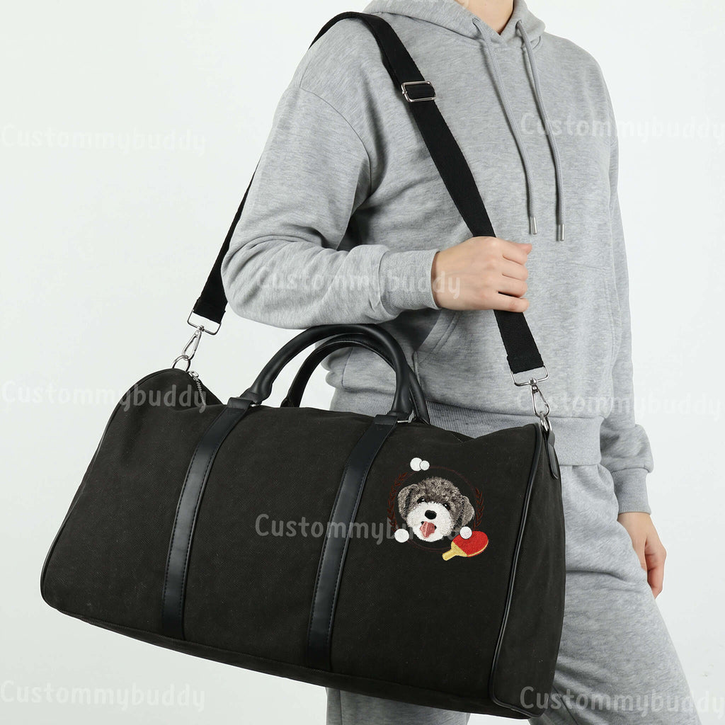 Custom Embroidered Pet Weekender Bag – product photo 7 of a custom embroidered bag
