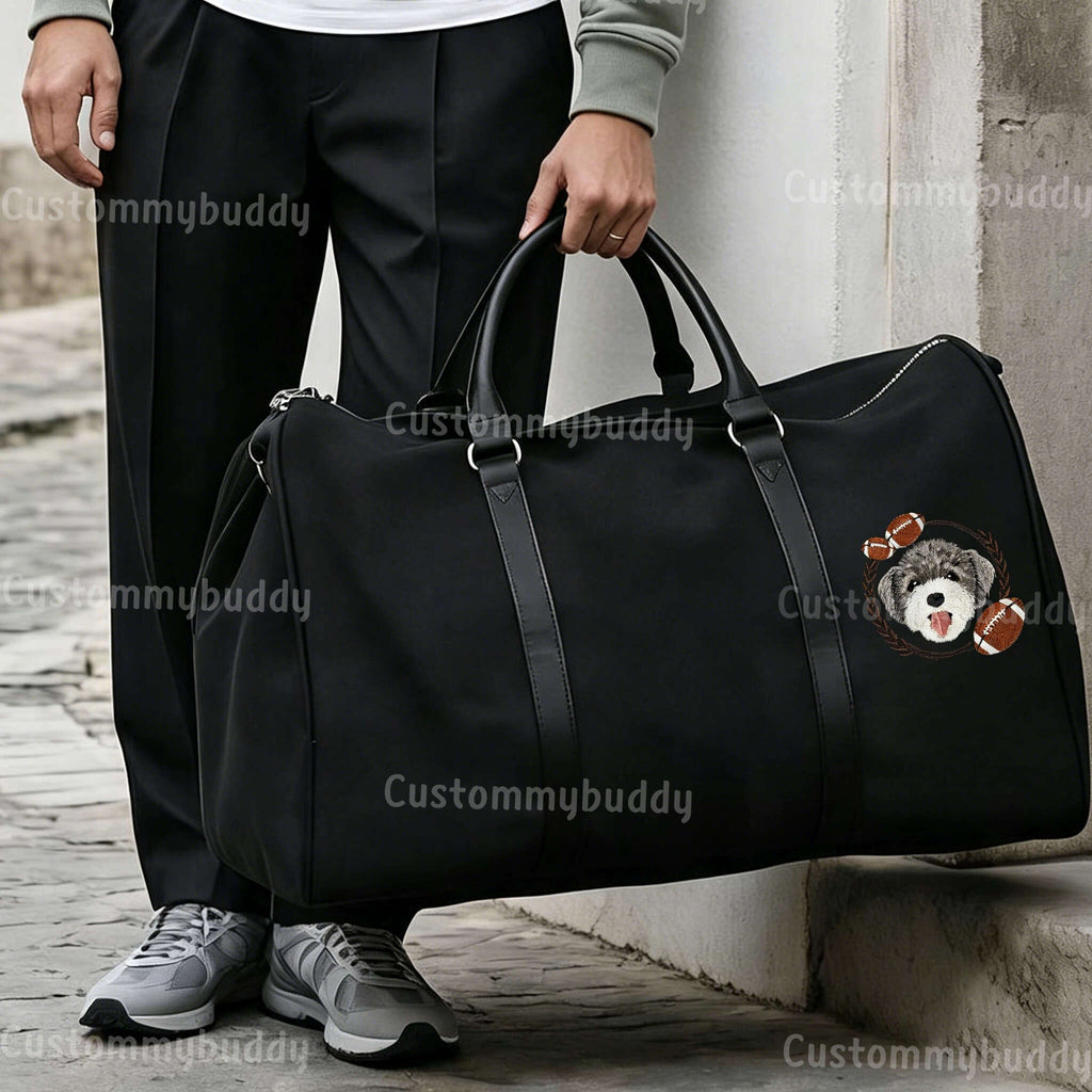 Custom Embroidered Pet Weekender Bag – product photo 9 of a custom embroidered bag