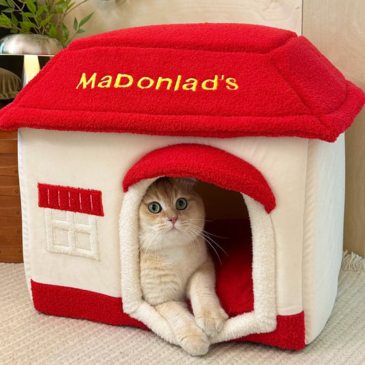 Cat House Bed – Cozy McDonald’s Style